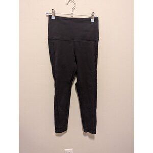 Prana Black Leggings With Side Eyelet Detailing Small Yoga Activewear